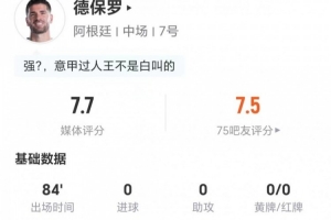 德保罗本场0射0过人+1关键传球 5长传5成功+4对决抗1成功 获评7.7分jrs直播_德保罗本场0射0过人+1关键传球 5长传5成功+4对决抗1成功 获评7.7分jrs直播在线观看_免费看直播